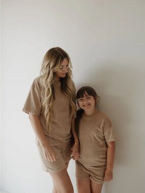 Forever French Terry Shorts Set - Tan